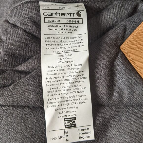 Carhartt J140 Brown Jacket NWT | Streetwear Workwear Skatewear Utility Jacket - Picture 11 of 12